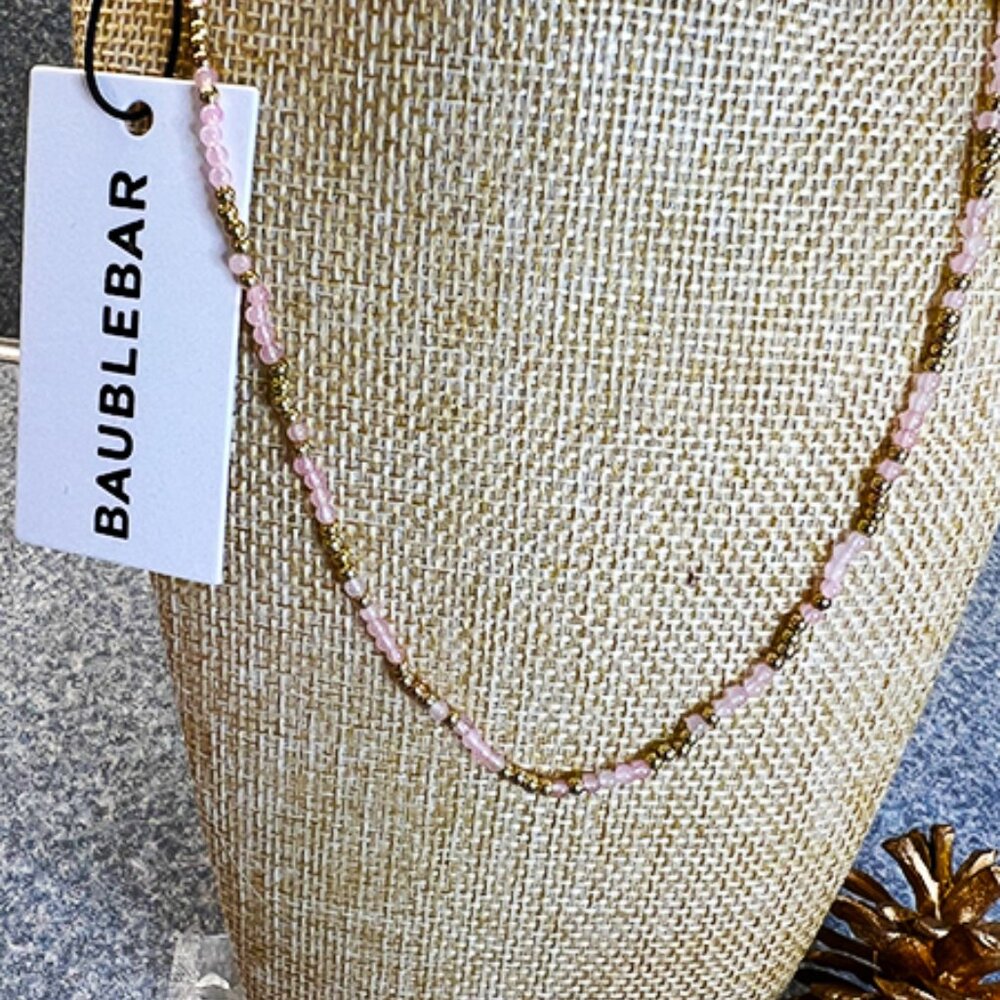BaubleBar– NWT – Pink and Gold Beaded Necklace - Picture 2 of 7